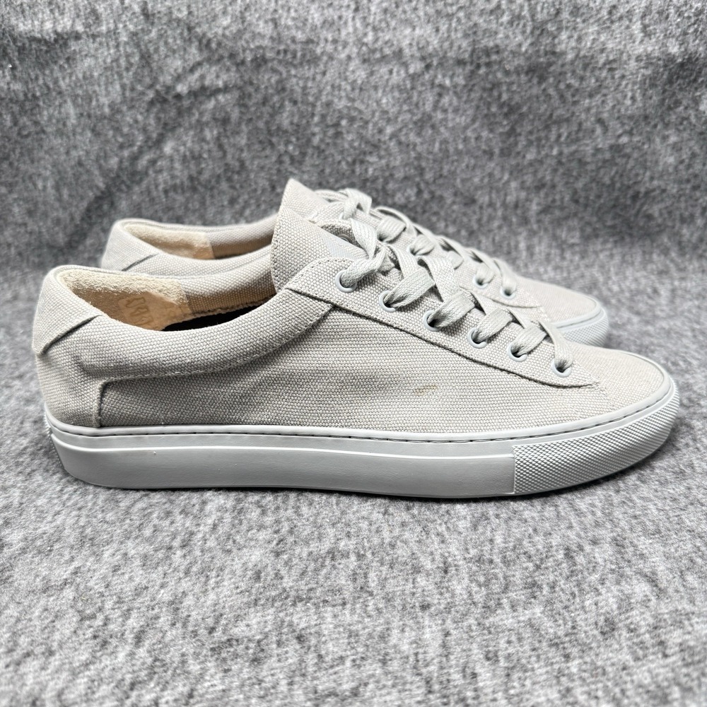 Koio Capri Canvas Sneakers Unisex EU 40 Womens 9 Made In Italy Dust Bag Gray New